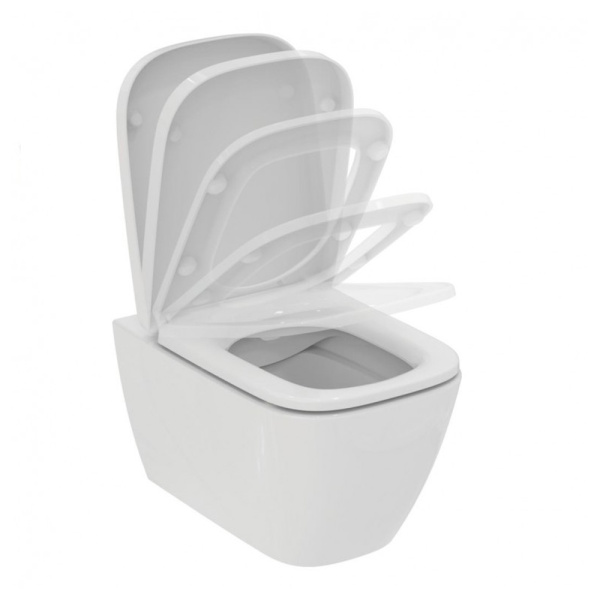 Унитаз подвесной Ideal Standard I.Life B T461401+T468301 безободковый с микролифтом Унитаз подвесной Ideal Standard I.Life B T461401+T468301 безободковый с микролифтом