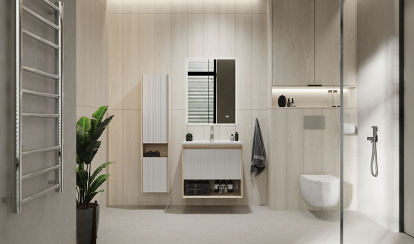 Тумба с раковиной Jorno Tossony 70 сонома светлая Тумба с раковиной Jorno Tossony 70 сонома светлая