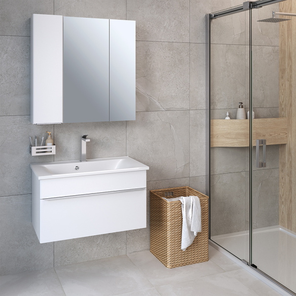 Тумба с раковиной Aqua de Marco Axioma 80 белая Тумба с раковиной Aqua de Marco Axioma 80 белая