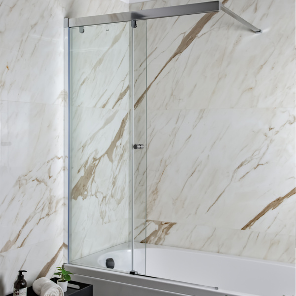 Шторка на ванну AVS Перла 100 L профиль хром, стекло прозрачное Шторка на ванну AVS Перла 100 L профиль хром, стекло прозрачное