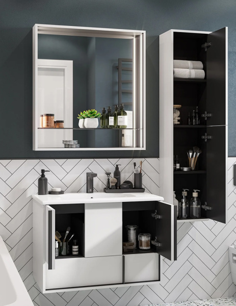 Комплект 1A239001RVX20 Тумба 80+732799C000 Р-на+1A239102RVX20 З/Ш Белый мат Ривьера АКВАТОН Комплект 1A239001RVX20 Тумба 80+732799C000 Р-на+1A239102RVX20 З/Ш Белый мат Ривьера АКВАТОН