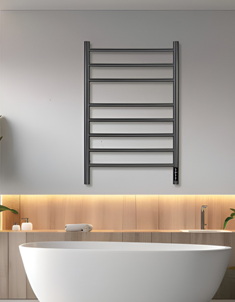 Полотенцесушитель электрический HAISAIYI Стандарт 50x80 оружейная сталь Полотенцесушитель электрический HAISAIYI Стандарт 50x80 оружейная сталь