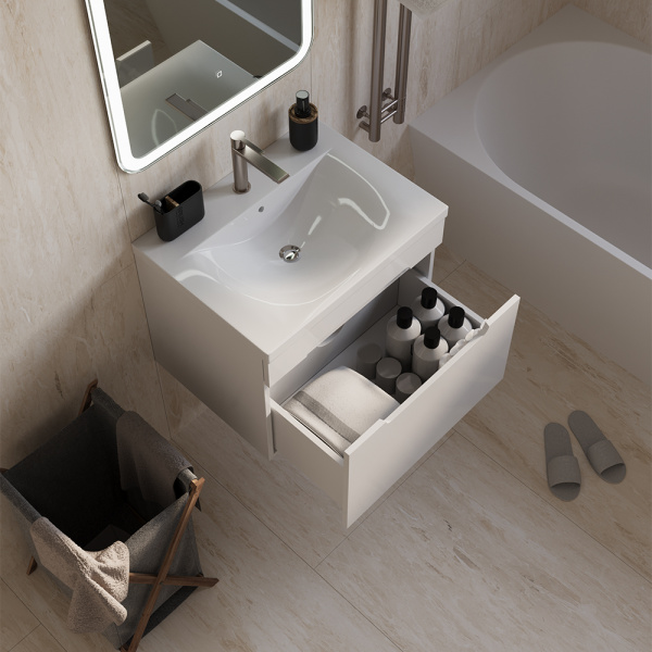 Тумба с раковиной AVS Эстель 60 белая Тумба с раковиной AVS Эстель 60 белая