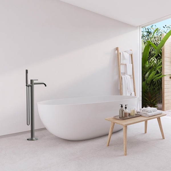 Смеситель для ванны с душем AVS Slimmer напольный, оружейная сталь Смеситель для ванны с душем AVS Slimmer напольный, оружейная сталь