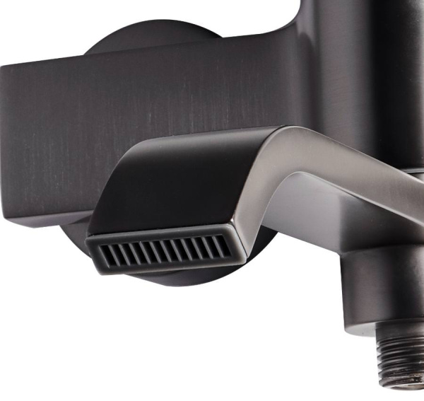 Смеситель для ванны с душем Maxonor Beauty PL3284-9 серый матовый Смеситель для ванны с душем Maxonor Beauty PL3284-9 серый матовый