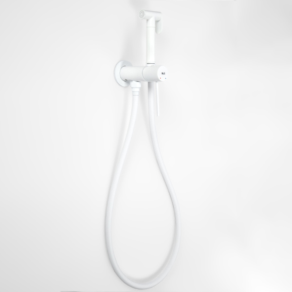 Гигиенический душ со смесителем AVS Slimmer белый матовый Гигиенический душ со смесителем AVS Slimmer белый матовый