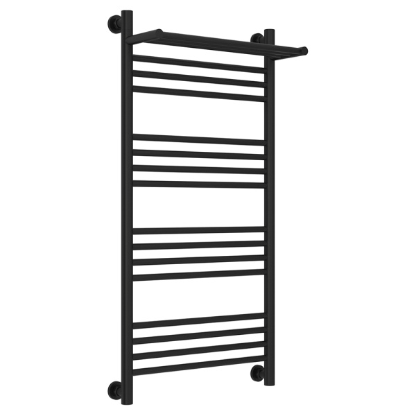 Полотенцесушитель водяной Сунержа Богема+ 50x100 с полкой, черный матовый Полотенцесушитель водяной Сунержа Богема+ 50x100 с полкой, черный матовый
