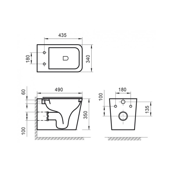 Унитаз подвесной с сиденьем ARDENTE-R BELBAGNO BB520CHR+BB2322SC Унитаз подвесной с сиденьем ARDENTE-R BELBAGNO BB520CHR+BB2322SC