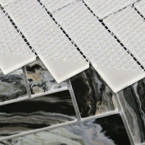 Мозаика Bonaparte Hadar Black 26,8x28,6 стеклянная Мозаика Bonaparte Hadar Black 26,8x28,6 стеклянная