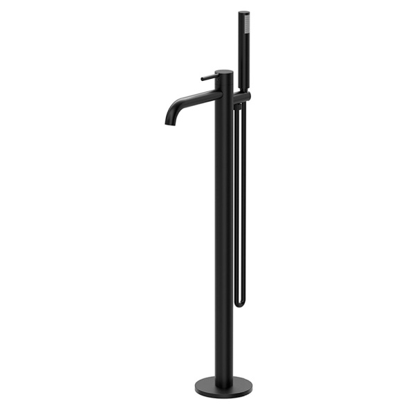Смеситель для ванны с душем AVS Slimmer напольный, черный матовый Смеситель для ванны с душем AVS Slimmer напольный, черный матовый