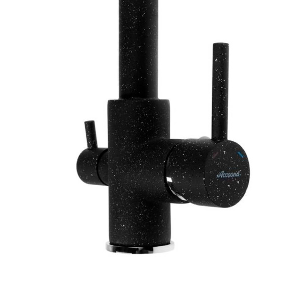 Смеситель для кухни Accoona A5179-4F черный матовый Смеситель для кухни Accoona A5179-4F черный матовый