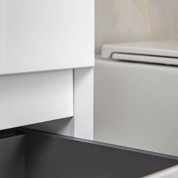 Тумба с раковиной AVS Гармония 100 белая (раковина 01 черная матовая) Тумба с раковиной AVS Гармония 100 белая (раковина 01 черная матовая)