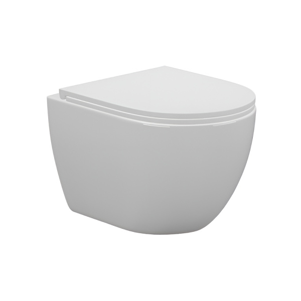 Унитаз подвесной AVS Спутник безободковый, белый Унитаз подвесной AVS Спутник безободковый, белый